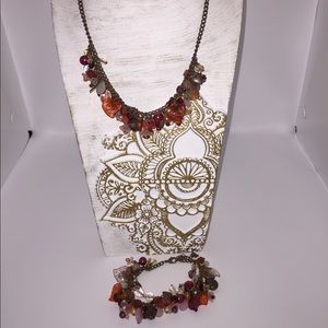 Multi Colored Necklace w/ Matching Bracelet